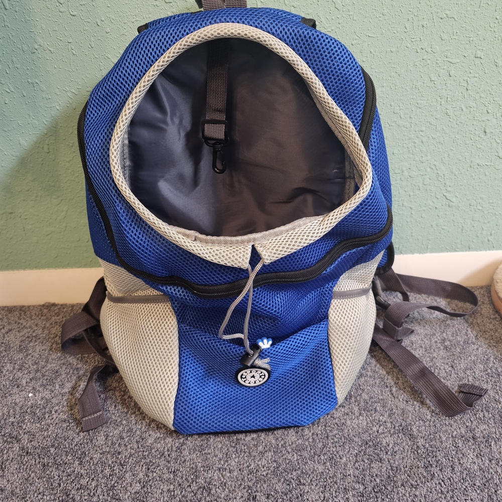 Pet Carry Blue and Gray Backpack, Never Leave Them Behind!